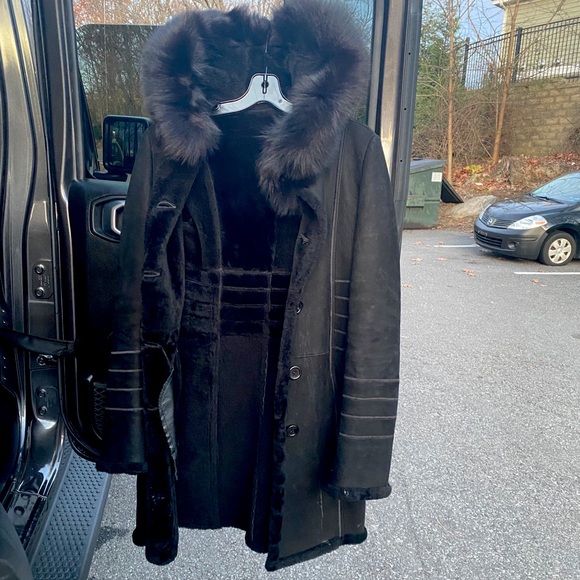Black Shearling Coat